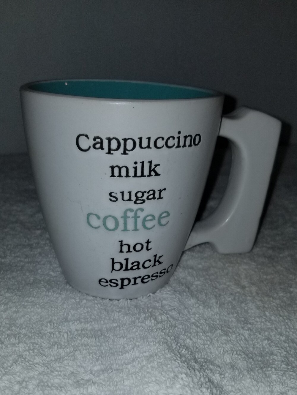 Coffee Cup Mug Teal Interior Cappuccino Milk Sugar Espresso